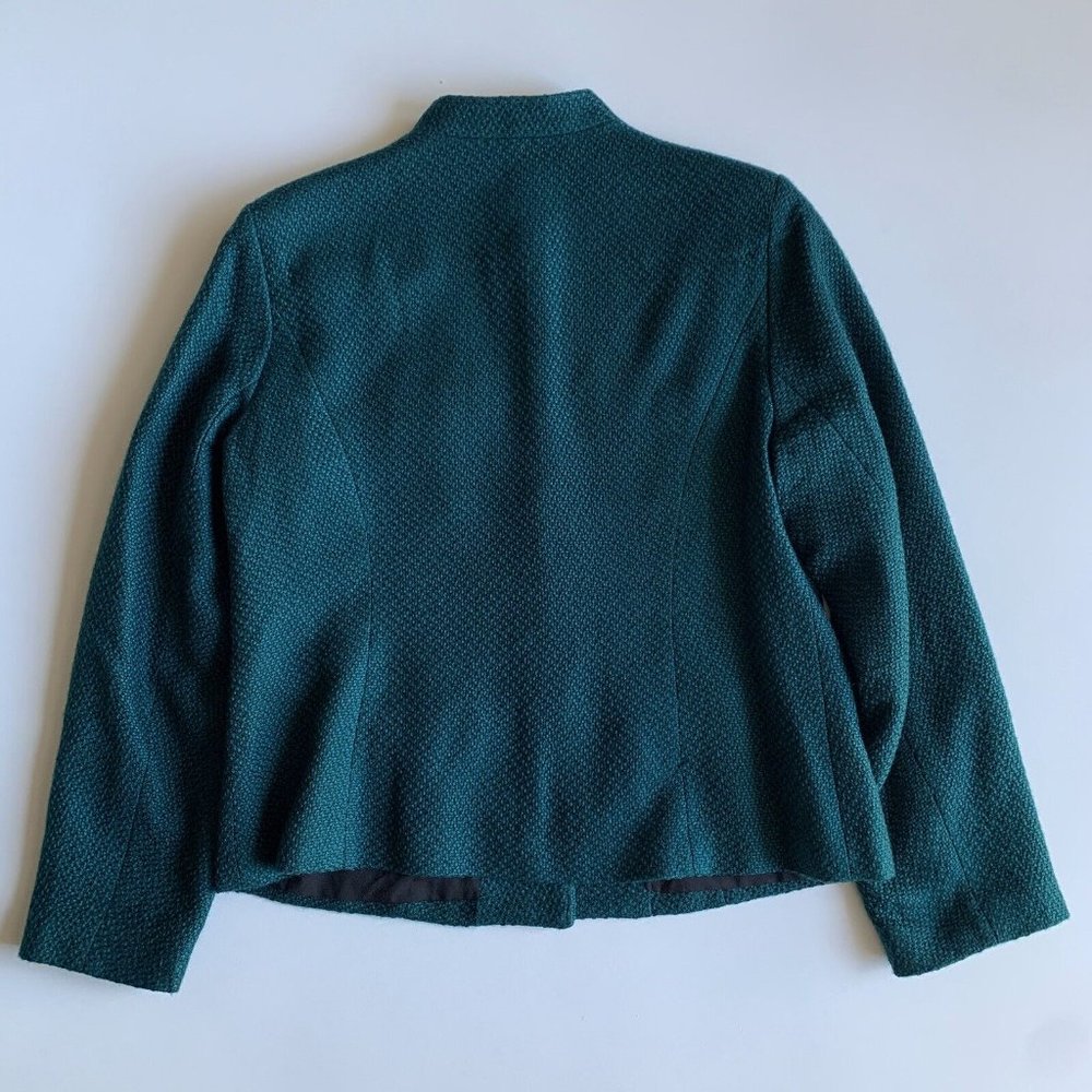 Chicos Mandarin Collar Jacket Button Front Teal G… - image 4